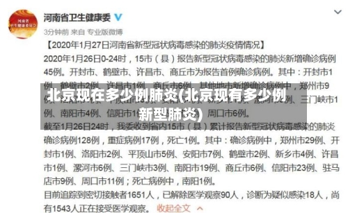 北京现在多少例肺炎(北京现有多少例新型肺炎)-第3张图片