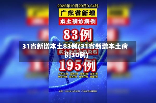 31省新增本土83例(31省新增本土病例30例)