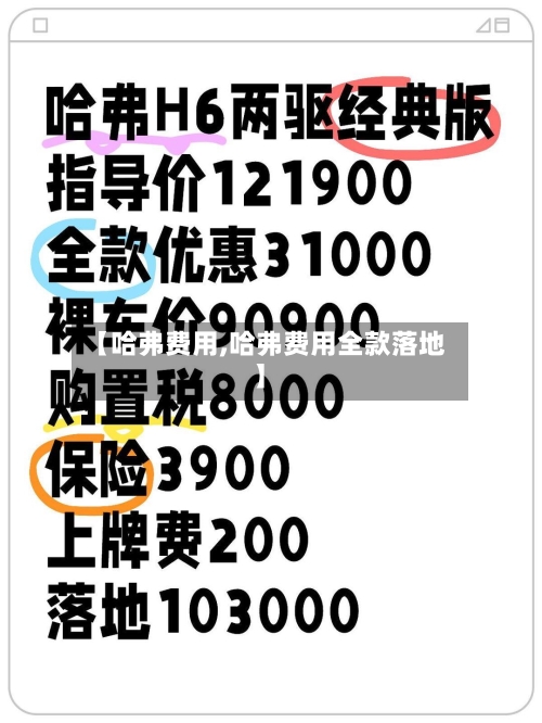 【哈弗费用,哈弗费用全款落地】-第2张图片