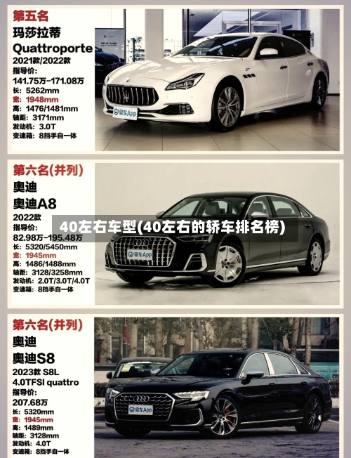40左右车型(40左右的轿车排名榜)
