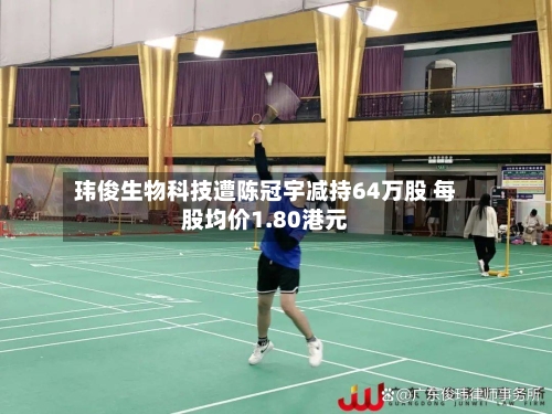 玮俊生物科技遭陈冠宇减持64万股 每股均价1.80港元-第2张图片