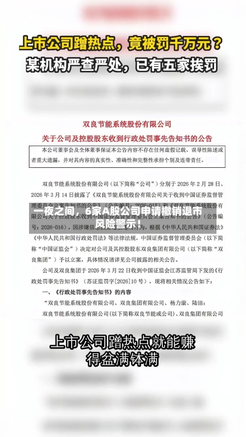 一夜之间	，6家A股公司申请撤销退市风险警示！-第2张图片