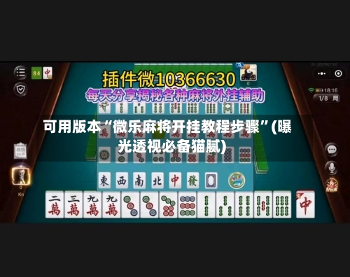 可用版本“微乐麻将开挂教程步骤	”(曝光透视必备猫腻)-第2张图片