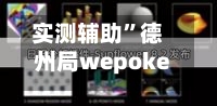 实测辅助”德州局wepoker透视软件怎么用”(透视挂)辅助透视教程-第2张图片