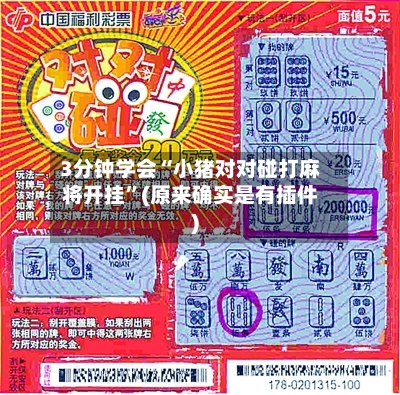 3分钟学会“小猪对对碰打麻将开挂”(原来确实是有插件)-第3张图片