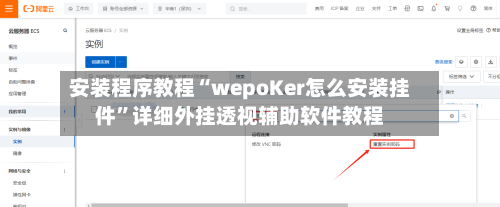 安装程序教程“wepoKer怎么安装挂件”详细外挂透视辅助软件教程-第2张图片