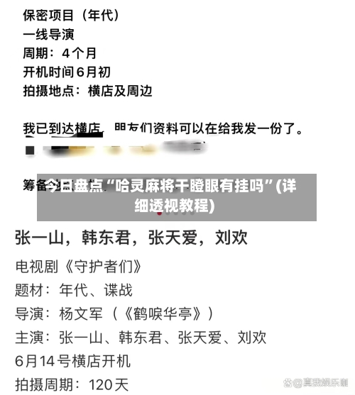 今日盘点“哈灵麻将干瞪眼有挂吗	”(详细透视教程)-第2张图片