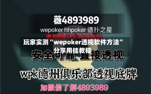 玩家实测“wepoker透视软件方法	”分享用挂教程-第2张图片