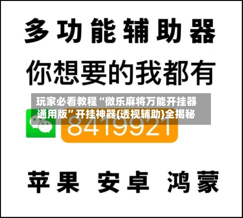 玩家必看教程“微乐麻将万能开挂器通用版”开挂神器{透视辅助}全揭秘-第2张图片