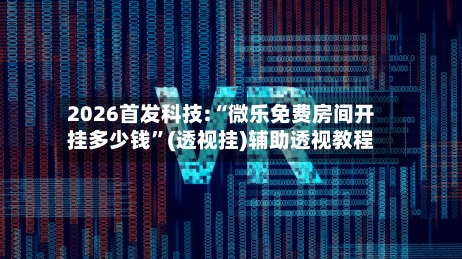 2026首发科技:“微乐免费房间开挂多少钱”(透视挂)辅助透视教程-第2张图片