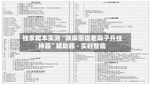 独家脚本实测“陕麻圈捉老麻子开挂神器”辅助器 - 实时智能-第3张图片