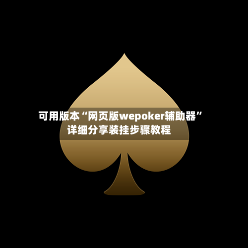 可用版本“网页版wepoker辅助器”详细分享装挂步骤教程-第3张图片