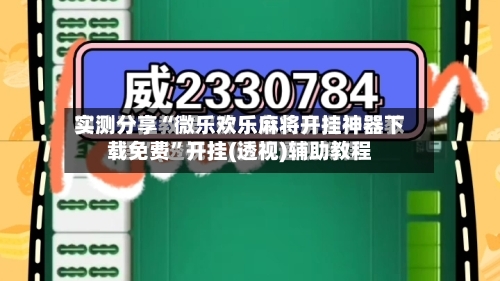 实测分享“微乐欢乐麻将开挂神器下载免费”开挂(透视)辅助教程-第2张图片