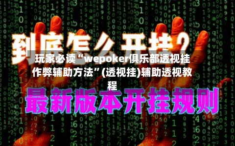 玩家必读“wepoker俱乐部透视挂作弊辅助方法”(透视挂)辅助透视教程-第2张图片