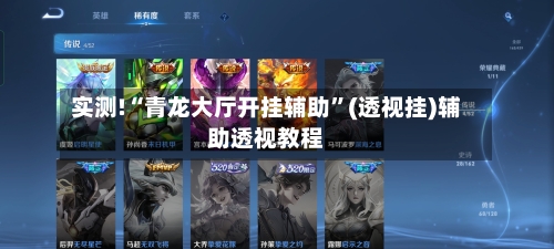 实测!“青龙大厅开挂辅助”(透视挂)辅助透视教程-第3张图片