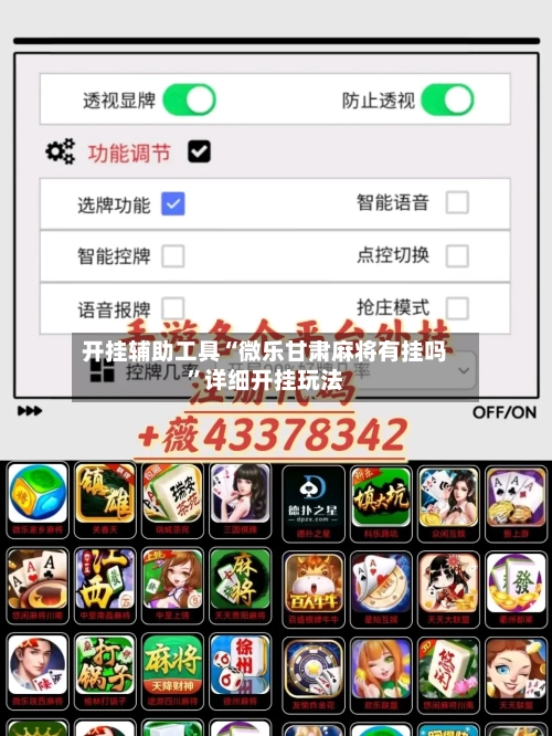 开挂辅助工具“微乐甘肃麻将有挂吗”详细开挂玩法-第3张图片