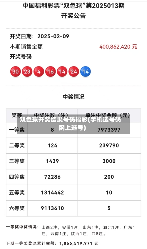 双色球开奖结果号码福彩(手机选号码网上选号)