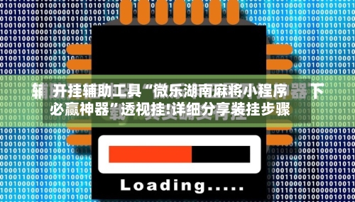 开挂辅助工具“微乐湖南麻将小程序必赢神器”透视挂!详细分享装挂步骤-第2张图片