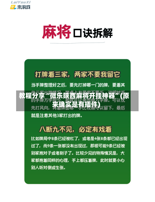 教程分享“微乐陕西麻将开挂神器”(原来确实是有插件)-第3张图片