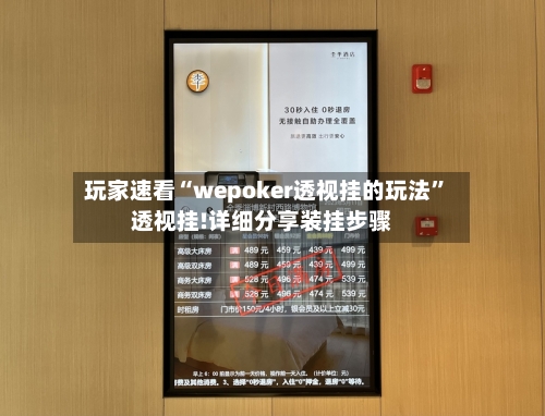 玩家速看“wepoker透视挂的玩法”透视挂!详细分享装挂步骤-第2张图片