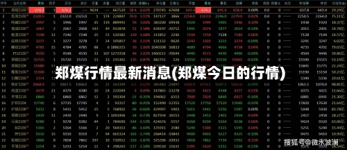郑煤行情最新消息(郑煤今日的行情)-第2张图片