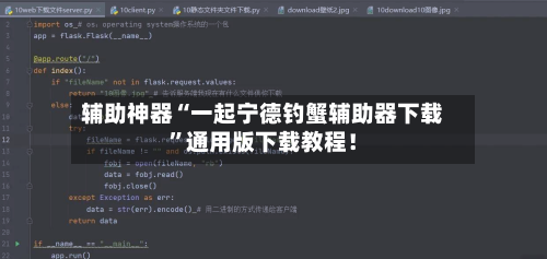 辅助神器“一起宁德钓蟹辅助器下载”通用版下载教程！-第3张图片
