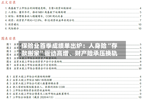 保险业首季成绩单出炉：人身险“存款搬家”驱动高增、财产险承压换轨-第2张图片