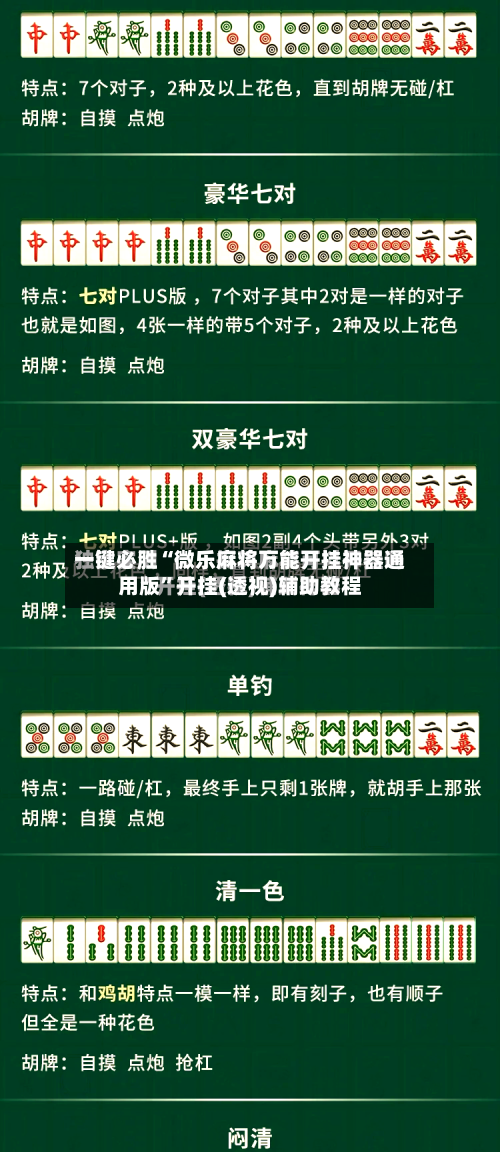 一键必胜“微乐麻将万能开挂神器通用版	”开挂(透视)辅助教程-第2张图片