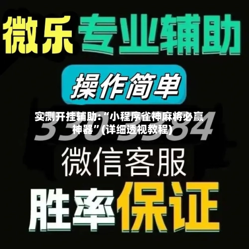 实测开挂辅助:“小程序雀神麻将必赢神器	”(详细透视教程)-第2张图片