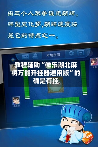 教程辅助“微乐湖北麻将万能开挂器通用版”的确是有挂-第2张图片