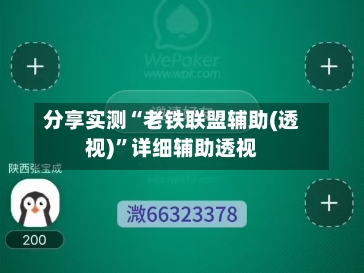 分享实测“老铁联盟辅助(透视)	”详细辅助透视-第3张图片