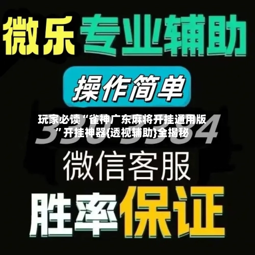 玩家必读“雀神广东麻将开挂通用版”开挂神器{透视辅助}全揭秘-第2张图片