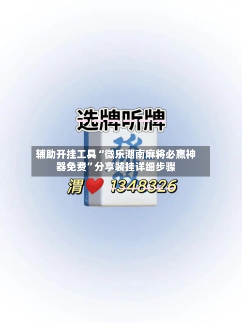 辅助开挂工具“微乐湖南麻将必赢神器免费”分享装挂详细步骤
