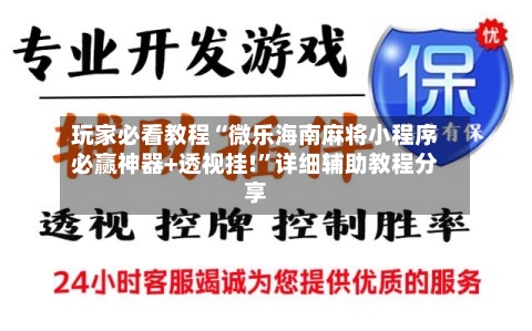 玩家必看教程“微乐海南麻将小程序必赢神器+透视挂!”详细辅助教程分享-第2张图片