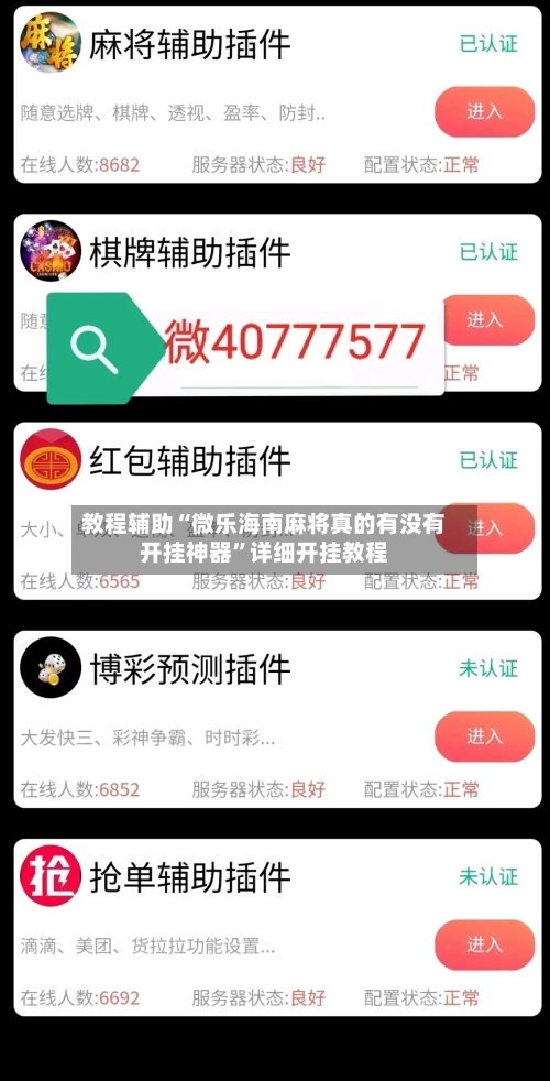 教程辅助“微乐海南麻将真的有没有开挂神器”详细开挂教程-第2张图片