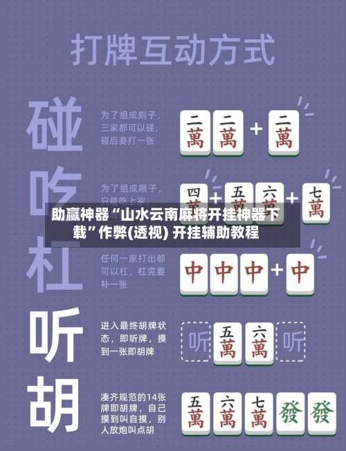 助赢神器“山水云南麻将开挂神器下载”作弊(透视) 开挂辅助教程-第2张图片