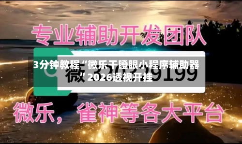 3分钟教程“微乐干瞪眼小程序辅助器”2026透视开挂