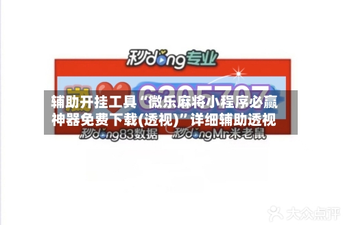 辅助开挂工具“微乐麻将小程序必赢神器免费下载(透视)”详细辅助透视-第2张图片