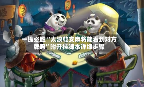 一键必胜“太浪乾安麻将能看到对方牌吗”附开挂脚本详细步骤