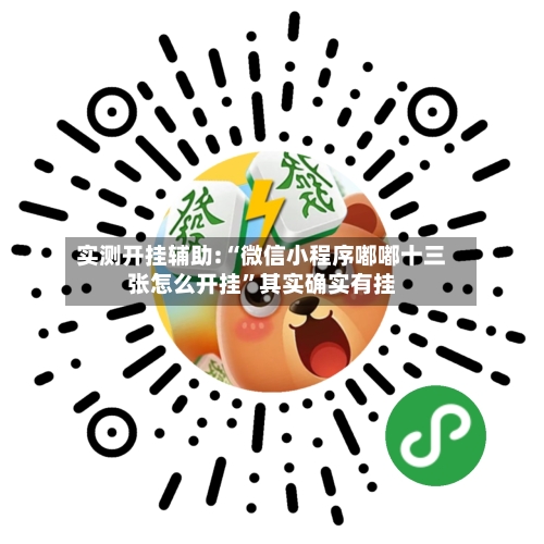 实测开挂辅助:“微信小程序嘟嘟十三张怎么开挂”其实确实有挂-第2张图片