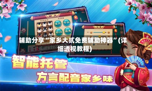 辅助分享“家乡大贰免费辅助神器”(详细透视教程)-第3张图片