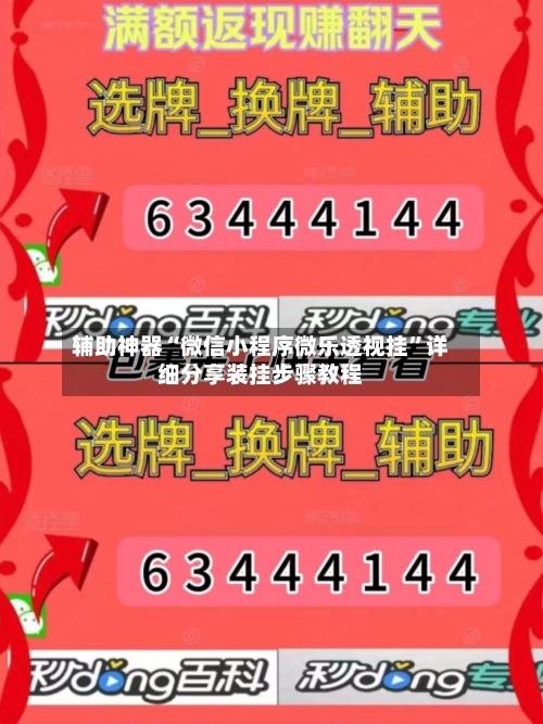 辅助神器“微信小程序微乐透视挂”详细分享装挂步骤教程-第3张图片