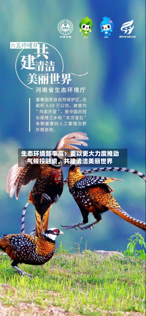 生态环境部李高：要以更大力度推动气候投融资	，共建清洁美丽世界-第3张图片