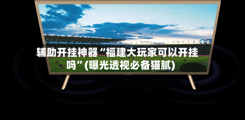 辅助开挂神器“福建大玩家可以开挂吗”(曝光透视必备猫腻)-第2张图片
