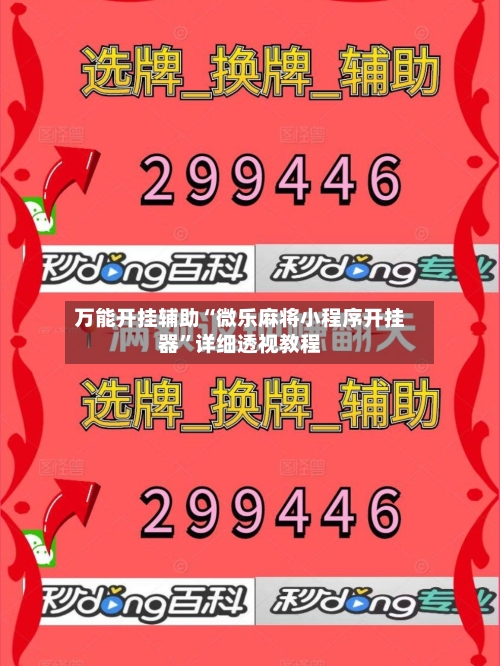 万能开挂辅助“微乐麻将小程序开挂器”详细透视教程-第3张图片