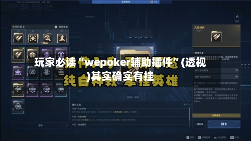 玩家必读“wepoker辅助插件”(透视)其实确实有挂-第2张图片