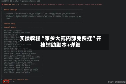实操教程“家乡大贰内部免费挂	”开挂辅助脚本+详细-第3张图片