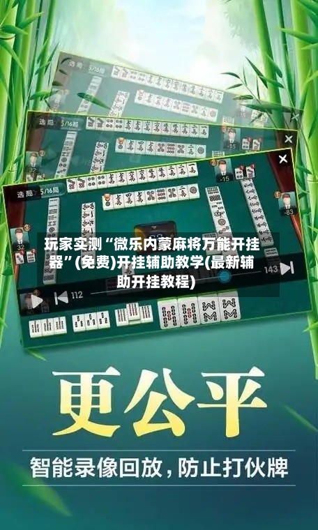 玩家实测“微乐内蒙麻将万能开挂器	”(免费)开挂辅助教学(最新辅助开挂教程)-第3张图片