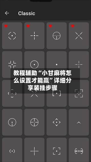 教程辅助“小甘麻将怎么设置才能赢”详细分享装挂步骤-第2张图片