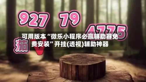 可用版本“微乐小程序必赢辅助器免费安装”开挂(透视)辅助神器-第2张图片